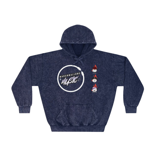 M&M Navy Mineral Wash Hoodie